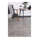 Geometric Grey And White Rug