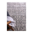 Geometric Grey And White Rug