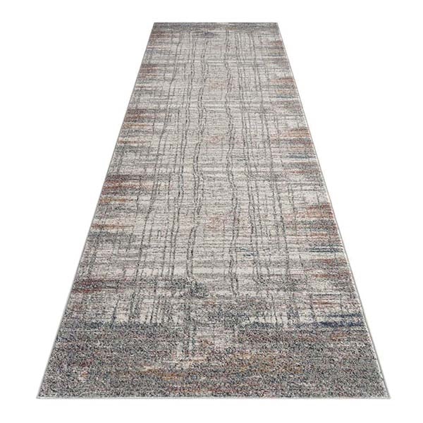 Kenny Grey Hallway Runner Polypropylene Rug