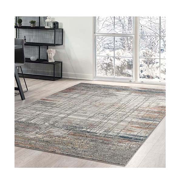 Kenny Grey Hallway Runner Polypropylene Rug