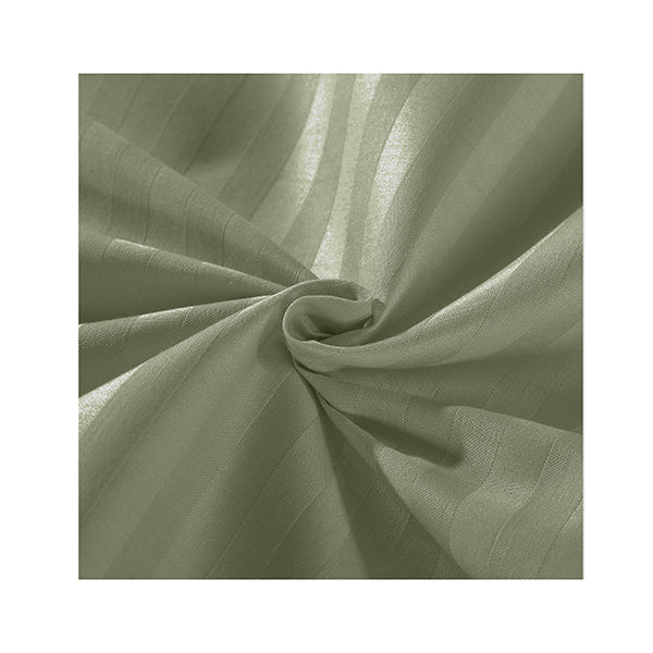 1200 Thread Count Stripe Quilt Cover Set Olive King