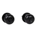 Key Lock Function Black Round Door Knob Set