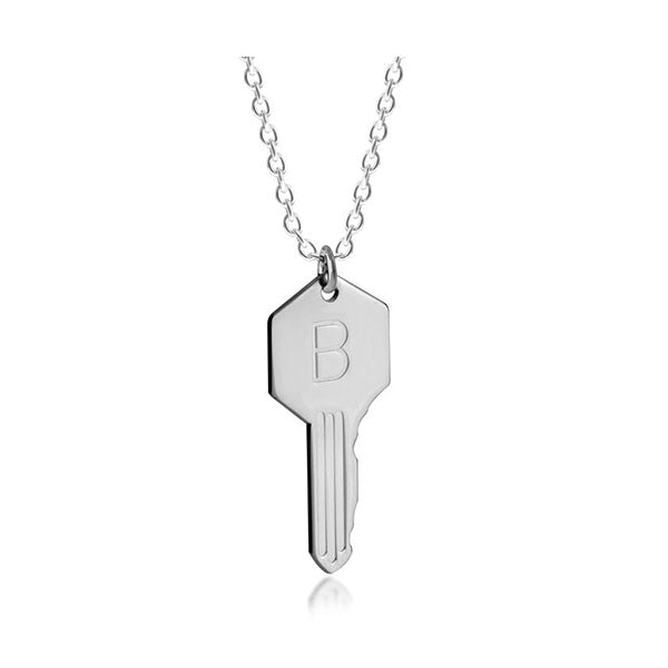 Key Necklace With Initial