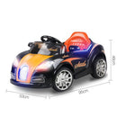 Kid's Ride On Bugatti Style Sports Car - Black/Orange