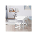 Kids Lift-Top Desk And Stool - White