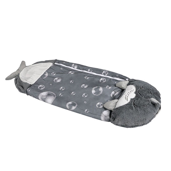 Kids Pillow Sleeping Bag Grey Shark