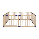 Kids Playpen Wooden Baby Safety Gate Fence Child Play Toy Security