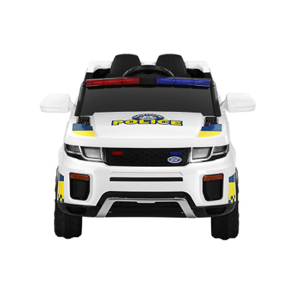 Kids Ride On Car Electric Patrol Police Toy Remote Control 12V White