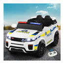Kids Ride On Car Electric Patrol Police Toy Remote Control 12V White