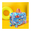 Kids Ride On Suitcase Children Travel Luggage Trolley Cars