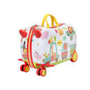 Kids Ride On Suitcase Travel Luggage Carry Bag Trolley Zoo