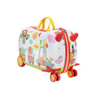 Kids Ride On Suitcase Travel Luggage Carry Bag Trolley Zoo
