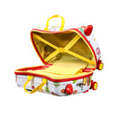 Kids Ride On Suitcase Travel Luggage Carry Bag Trolley Zoo