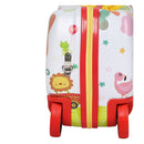 Kids Ride On Suitcase Travel Luggage Carry Bag Trolley Zoo
