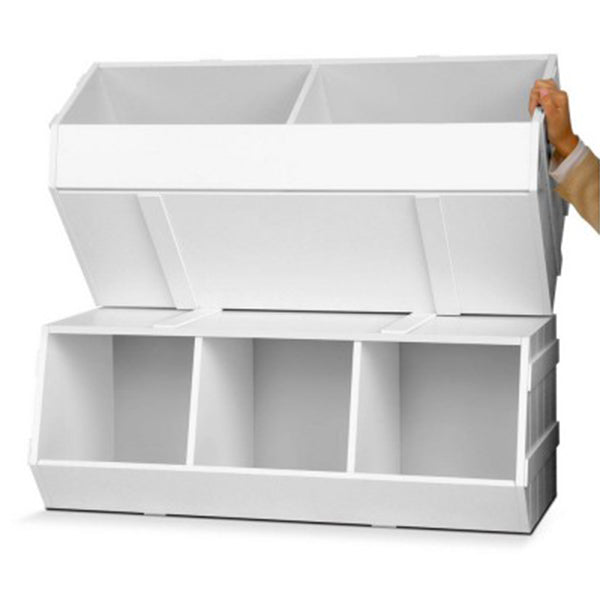Keezi Kids Toy Box Bookshelf Storage Cabinet Stackable Organiser