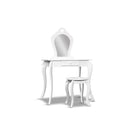 Kids Vanity Dressing Table Stool Set White