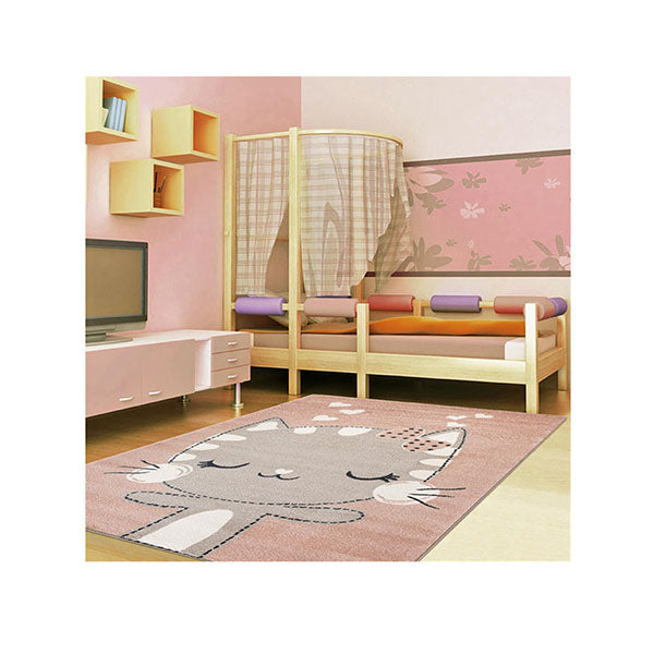 Kidszoo Pink Stain Resistant Rug