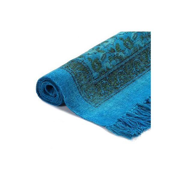 Kilim Rug Cotton 120 X 180 Cm With Pattern Turquoise