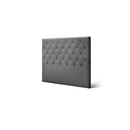 King Single Size Bed Headboard Fabric Frame Base Cappi Grey
