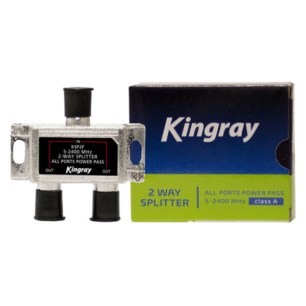 Kingray 2 Way F Type Splitter