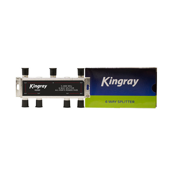 Kingray 6 Way F Type Splitter