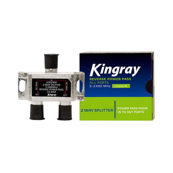 Kingray Reverse Power Pass All Ports 2 Way Splitter