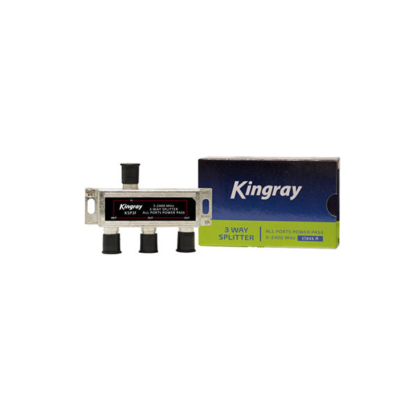 Kingray 3 Way F Type Splitter