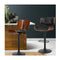 Kitchen Bar Stool Gas Lift Stool Chairs Swivel Barstool Leather Black