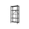 5 Tier Steel Black Foldable Kitchen Cart Storage Organizer With Wheels