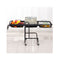 3 Tier Steel Black Adjustable Kitchen Cart With Wheels