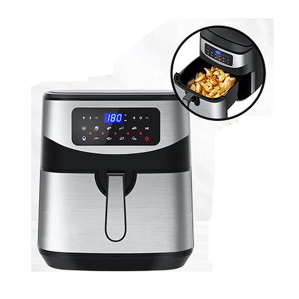 12L Air Fryer Multifunctional Lcd One Touch Display Silver