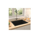 Kitchen Sink With Overflow Hole Granite Black