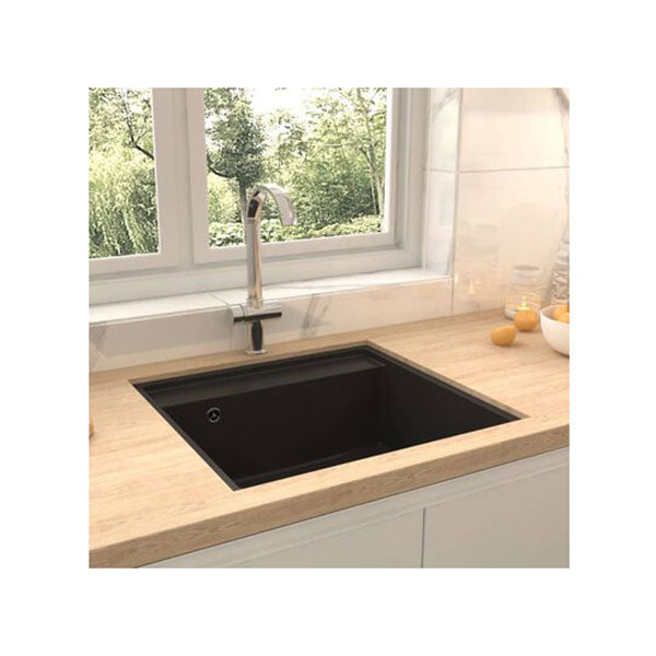 Kitchen Sink with Overflow Black Hole Granite
