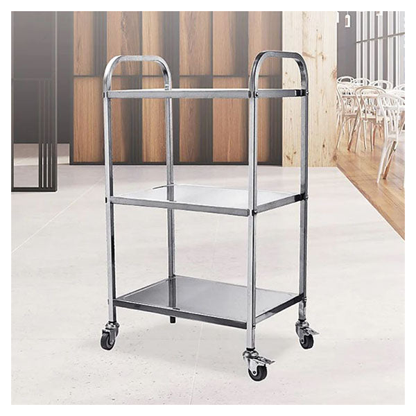 3 Tiers Food Trolley Cart Stainless Steel Utility Kitchen Dining