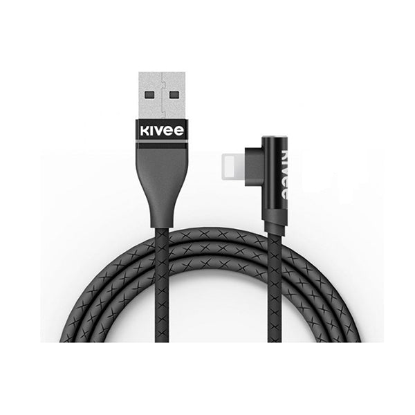 Kivee Angle iPhone 8 Pin Charging Cable 1M Black