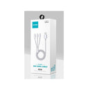 Kivee Usb To 3 In 1 Charging Cable Silver