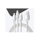 Kivee Usb To 3 In 1 Charging Cable Silver
