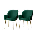 Set Of 2 Kynsee Dining Chair Armchair Cafe Chair Upholstered Velvet