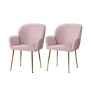 Set Of 2 Kynsee Dining Chair Armchair Cafe Chair Upholstered Velvet