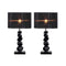 Soga 2X 55Cm Black Table Lamp With Dark Shade Led Desk Lamp