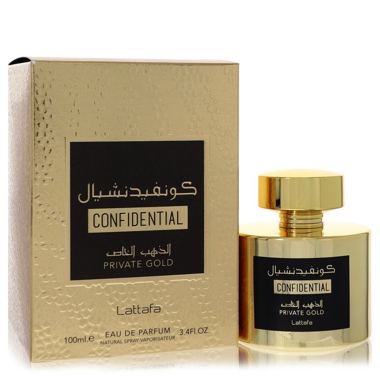 Lattafa Confidential Private Gold Eau De Parfum Spray Unisex By Lattafa 100 ml