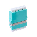 Lc Om3 Om4 Multimode Coupler Flangeless Quad Ceramic Sleeve Aqua