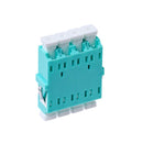 Lc Om3 Om4 Multimode Coupler Flangeless Quad Ceramic Sleeve Aqua