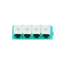Lc Om3 Om4 Multimode Coupler Flangeless Quad Ceramic Sleeve Aqua