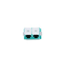 Lc Om3 Om4 Multimode Through Coupler Flangeless Duplex Aqua
