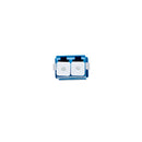 Lc Os1 Os2 Singlemode Through Coupler Flangeless Duplex Blue