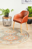 Legacy Round Mavi Turuncu Rug