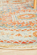 Legacy Round Mavi Turuncu Rug