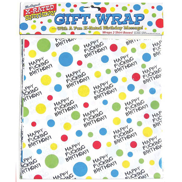 X Rated Birthday Gift Wrap Paper