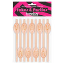 Jokes And Parties Original Flesh Pussy Straws Set Of 9